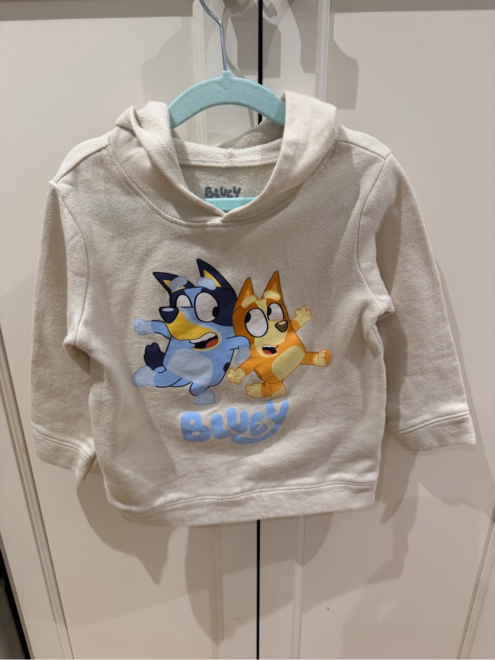Bluey 3t Kids Cream Hoodie with Character Print